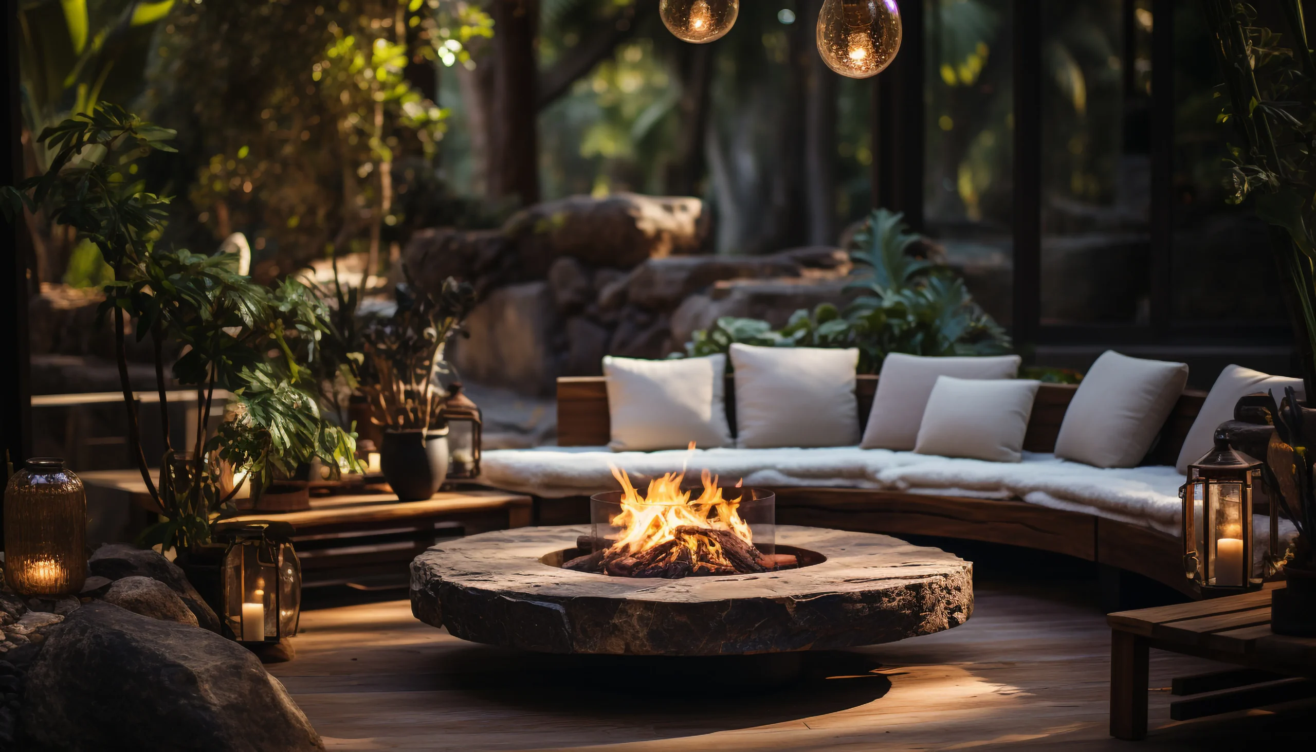 Design a Serene Retreat with a Stunning Fire Pit Water Feature